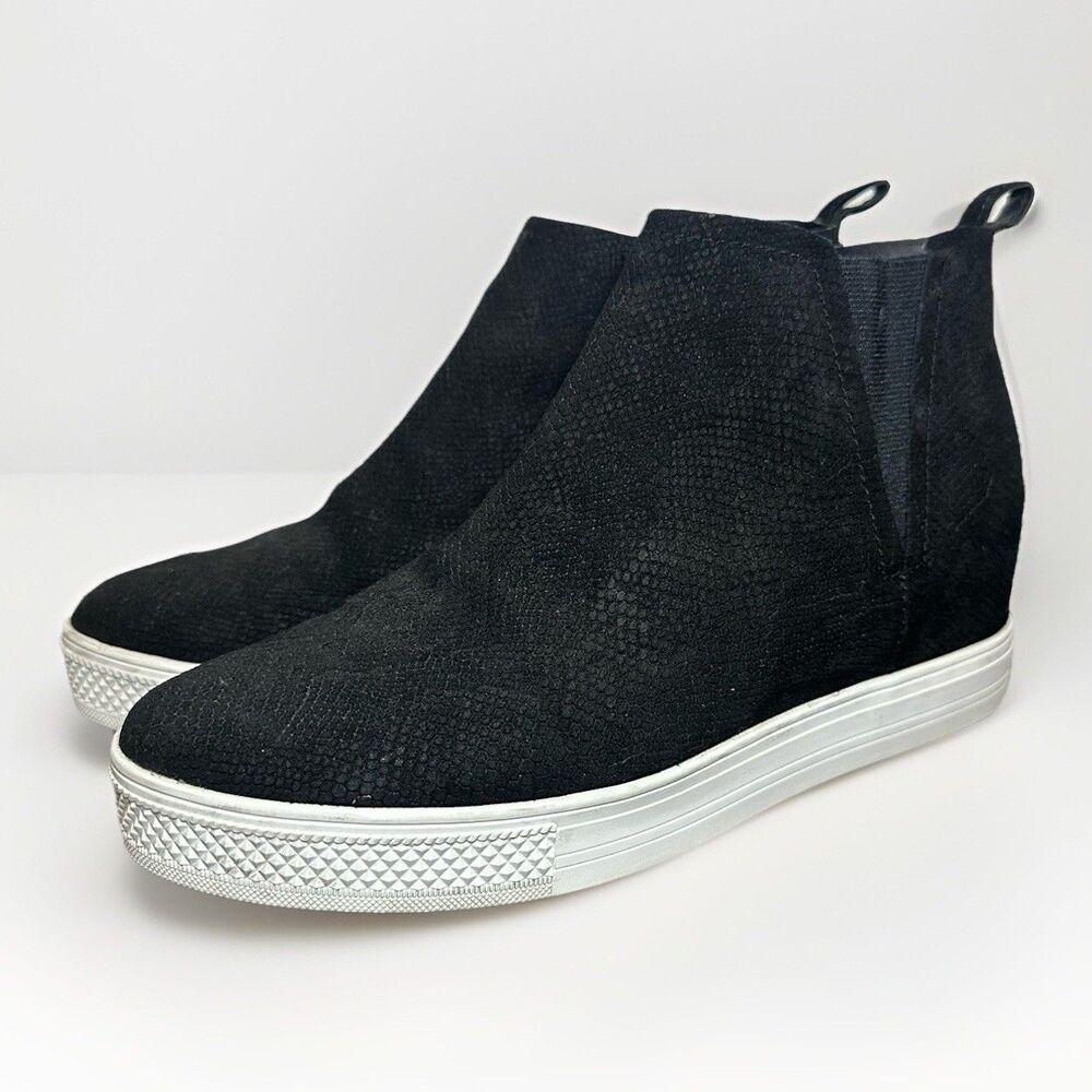 Caslon Water Resistant Women's Aidy Sneaker Shoes Hidden Wedge Black‎ Snake 8.5